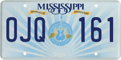 MS license plate OJQ161