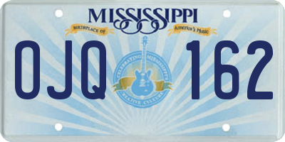 MS license plate OJQ162
