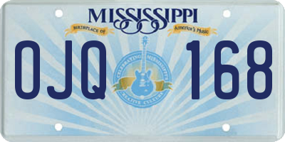 MS license plate OJQ168