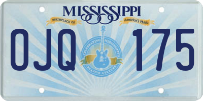 MS license plate OJQ175