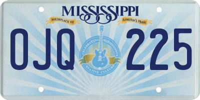 MS license plate OJQ225