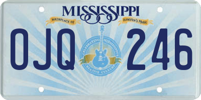 MS license plate OJQ246