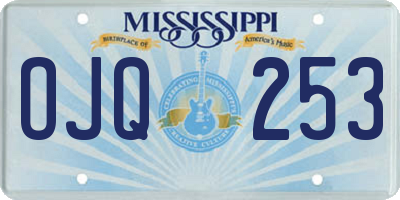 MS license plate OJQ253