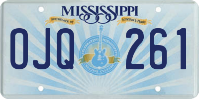 MS license plate OJQ261