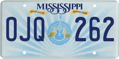 MS license plate OJQ262