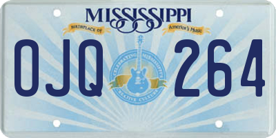 MS license plate OJQ264