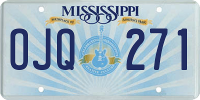 MS license plate OJQ271