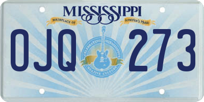 MS license plate OJQ273