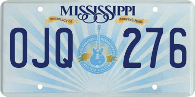 MS license plate OJQ276