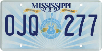 MS license plate OJQ277