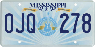 MS license plate OJQ278