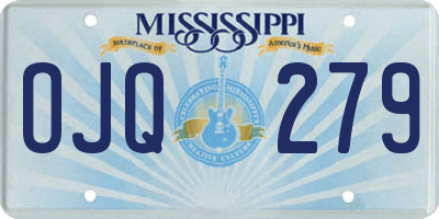 MS license plate OJQ279