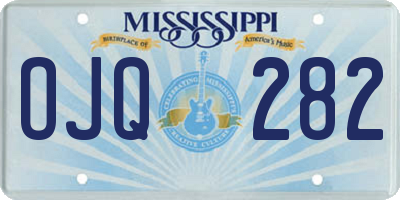 MS license plate OJQ282