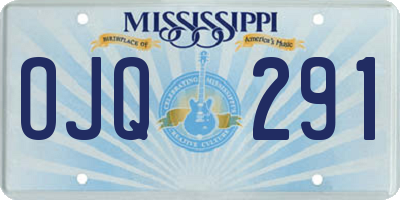 MS license plate OJQ291