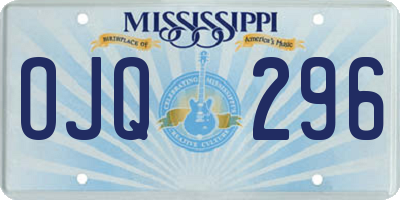 MS license plate OJQ296