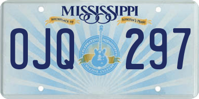 MS license plate OJQ297