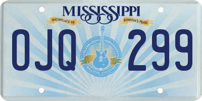 MS license plate OJQ299