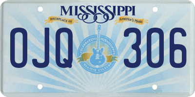 MS license plate OJQ306