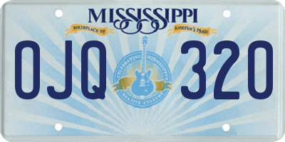 MS license plate OJQ320