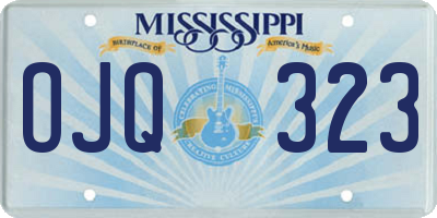 MS license plate OJQ323