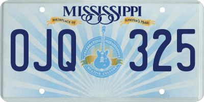 MS license plate OJQ325
