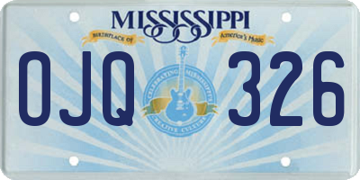 MS license plate OJQ326