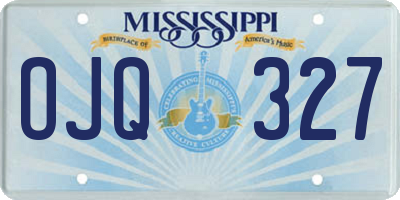 MS license plate OJQ327