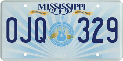 MS license plate OJQ329