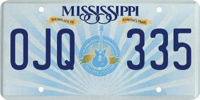 MS license plate OJQ335