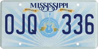 MS license plate OJQ336