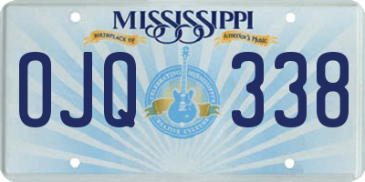 MS license plate OJQ338