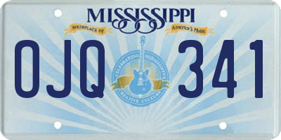MS license plate OJQ341