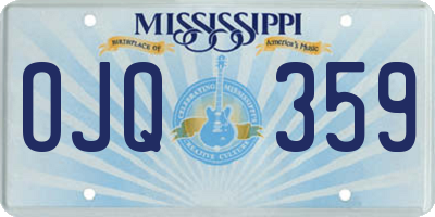 MS license plate OJQ359