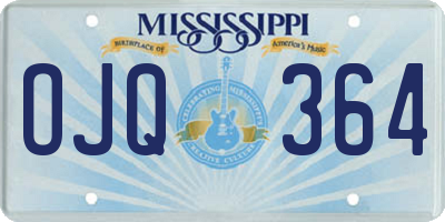 MS license plate OJQ364