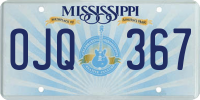 MS license plate OJQ367
