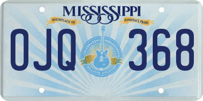 MS license plate OJQ368