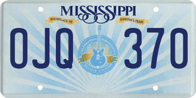 MS license plate OJQ370