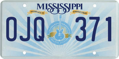 MS license plate OJQ371