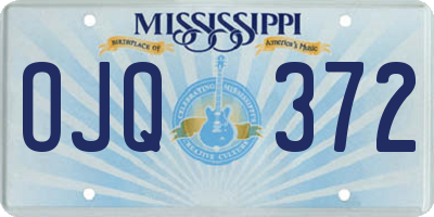 MS license plate OJQ372