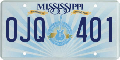 MS license plate OJQ401