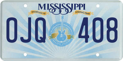 MS license plate OJQ408