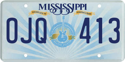MS license plate OJQ413