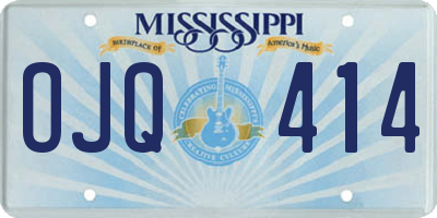 MS license plate OJQ414