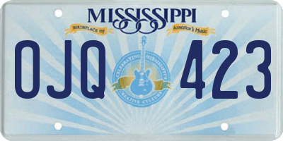 MS license plate OJQ423