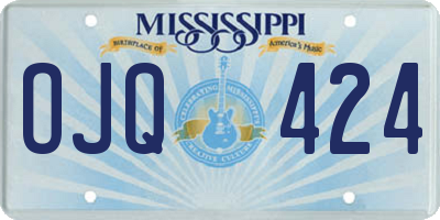 MS license plate OJQ424