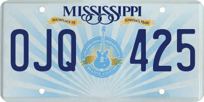 MS license plate OJQ425