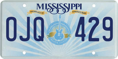 MS license plate OJQ429