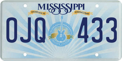 MS license plate OJQ433