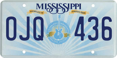 MS license plate OJQ436