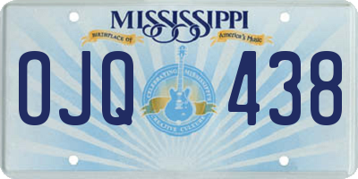 MS license plate OJQ438